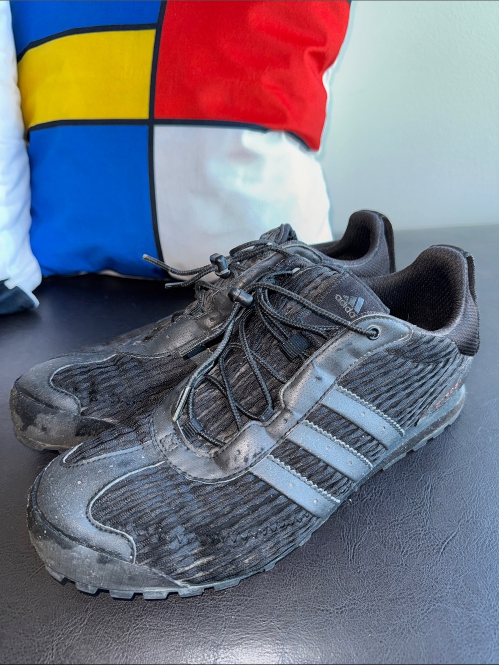 MAKE OFFER! adidas Daroga Men's Black Athletic Hiking Trail Shoes Sz. 10US